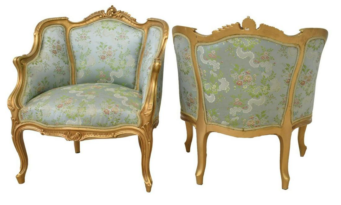 (PR) FRENCH LOUIS XV STYLE BERGERES ARMCHAIRS (1 of 3)