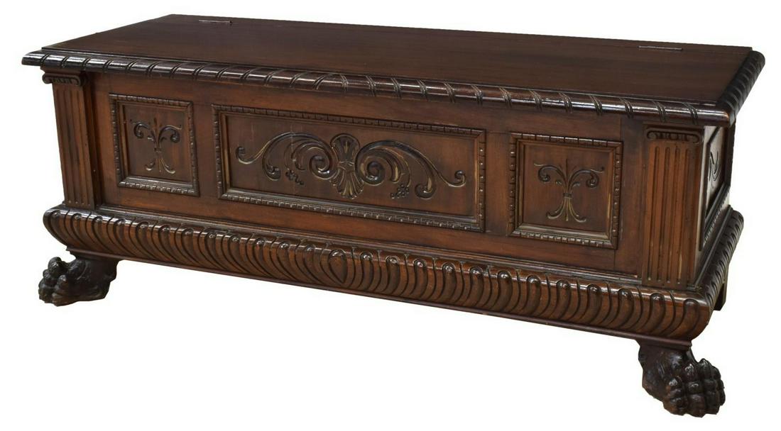 ITALIAN RENAISSANCE REVIVAL HALL CHEST COFFER (1 of 5)