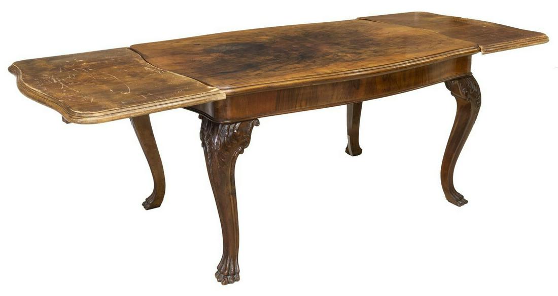 ITALIAN VENETIAN FIGURED WALNUT DINING TABLE (1 of 3)