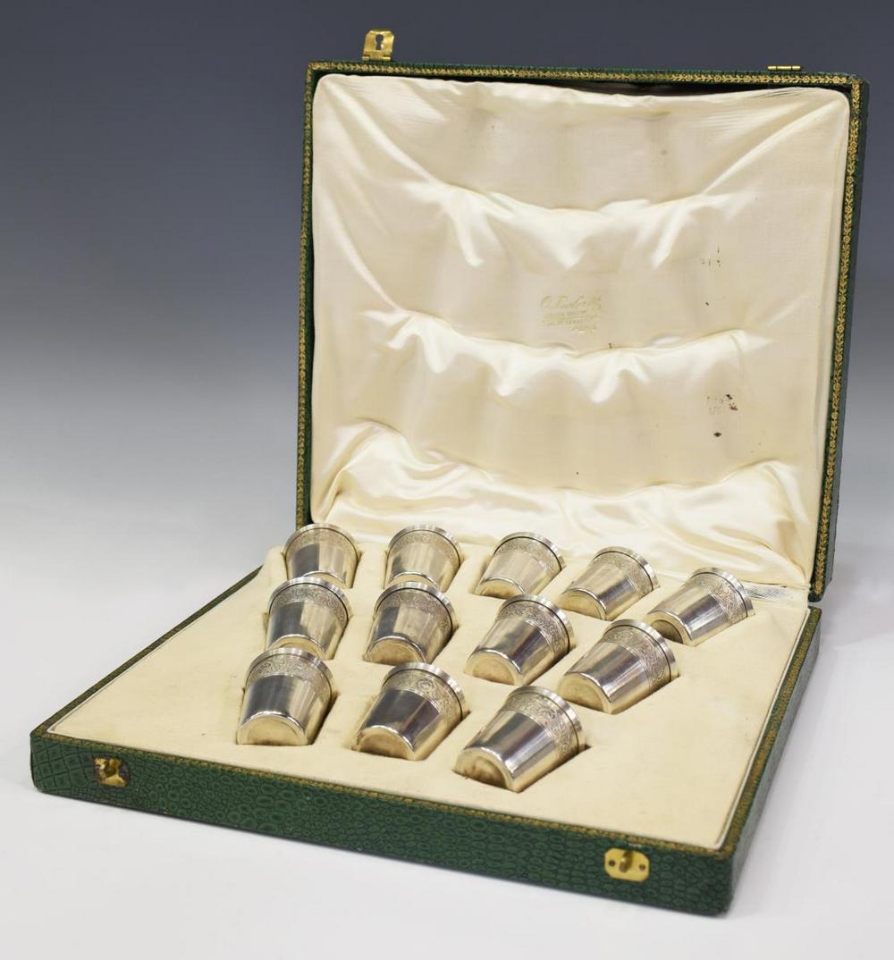 (12) FRENCH ALBERT DEFLON 950 SILVER CORDIAL CUPS (1 of 6)