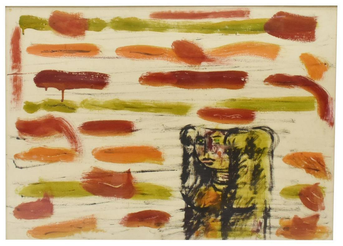 FRAMED MODERNIST PAINTING SIGNED A. DAGNINO (1 of 3)