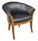 MODERN ART DECO STYLE BARREL BACK CLUB ARMCHAIR
