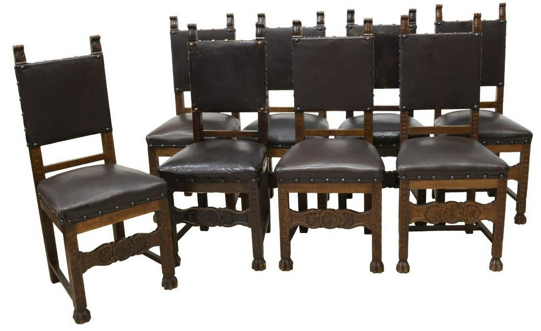 (8) ITALIAN RENAISSANCE REVIVAL DINING CHAIRS (1 of 2)