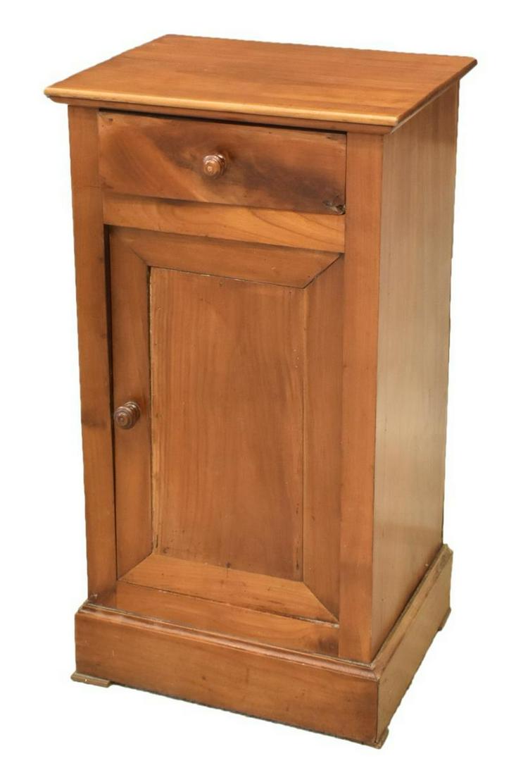 FRENCH LOUIS PHILIPPE FRUITWOOD BEDSIDE CABINET (1 of 5)