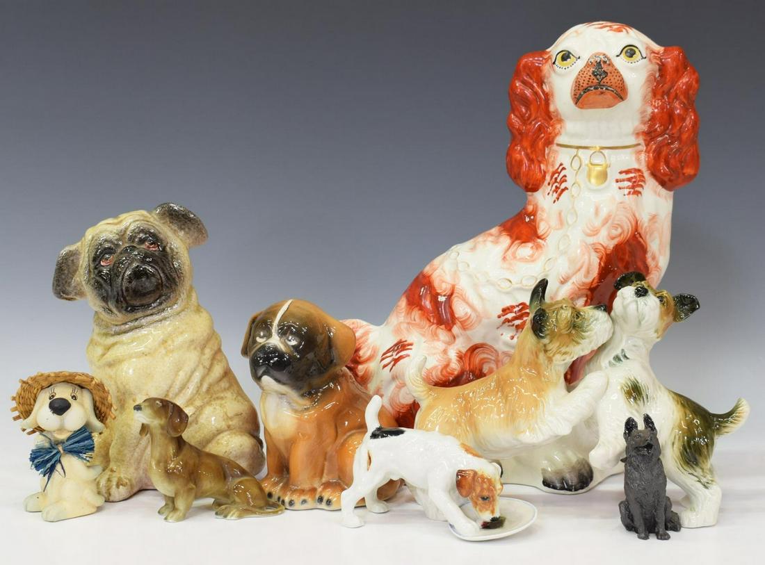 (8) DOG FIGURES, KARL ENS, ROYAL DOULTON, ETC. (1 of 6)