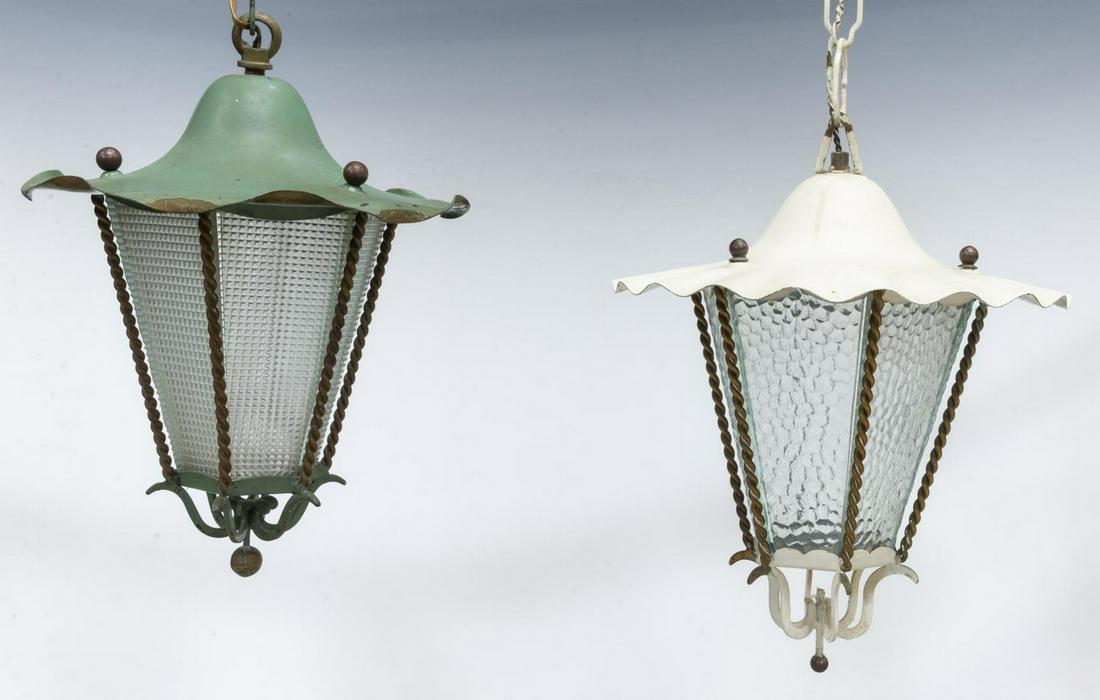 (2) ITALIAN PAINTED IRON CEILING LANTERNS (1 of 3)