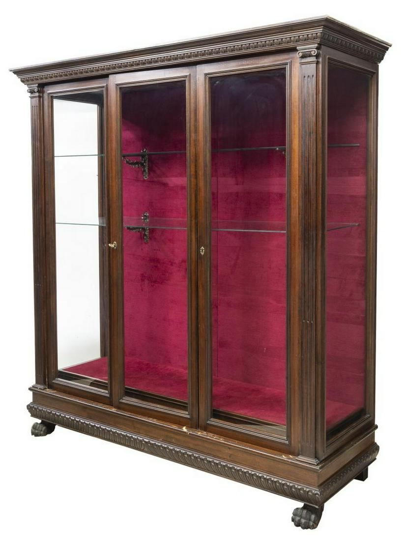 ITALIAN RENAISSANCE REVIVAL GLASS FRONT BOOKCASE (1 of 3)