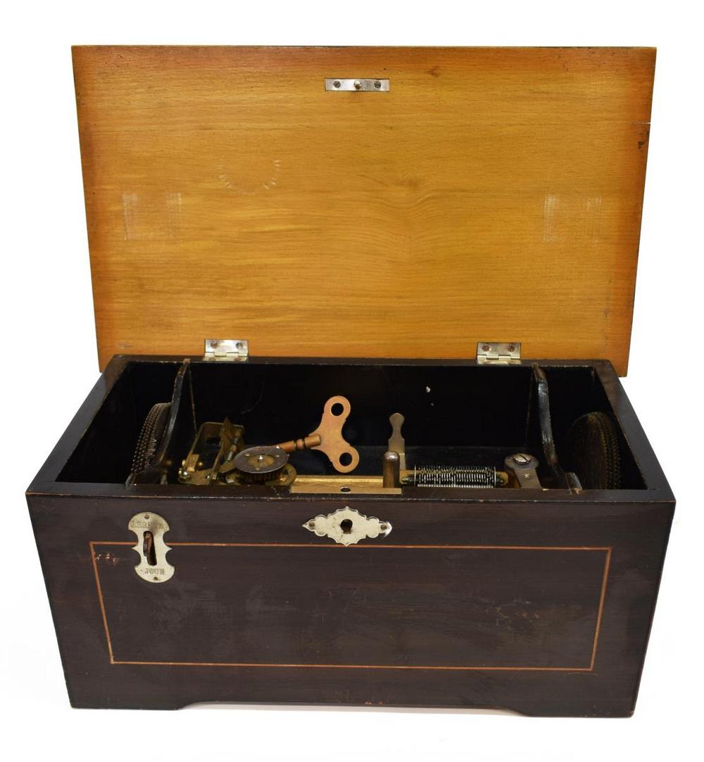 SWISS EDELWEISS KEY-WIND DISC MUSIC BOX (1 of 4)