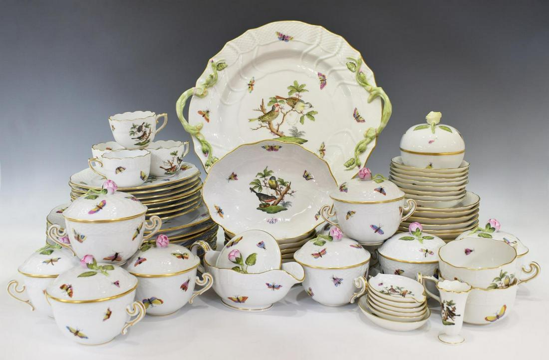 (68) HEREND ROTHSCHILD BIRD DINNER SERVICE (1 of 8)
