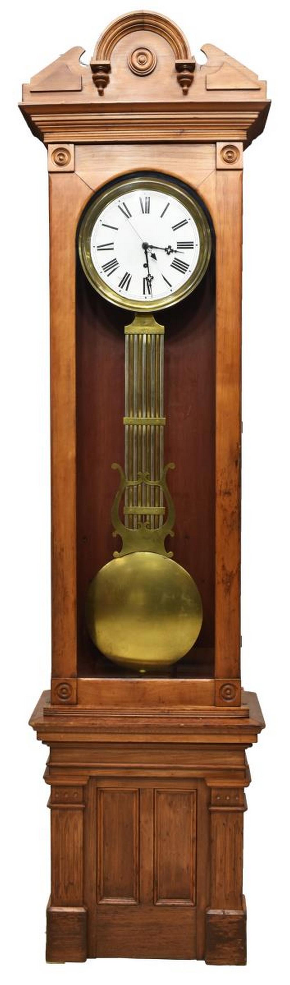 WATERBURY JEWELERS PINWHEEL REGULATOR FLOOR CLOCK (1 of 6)