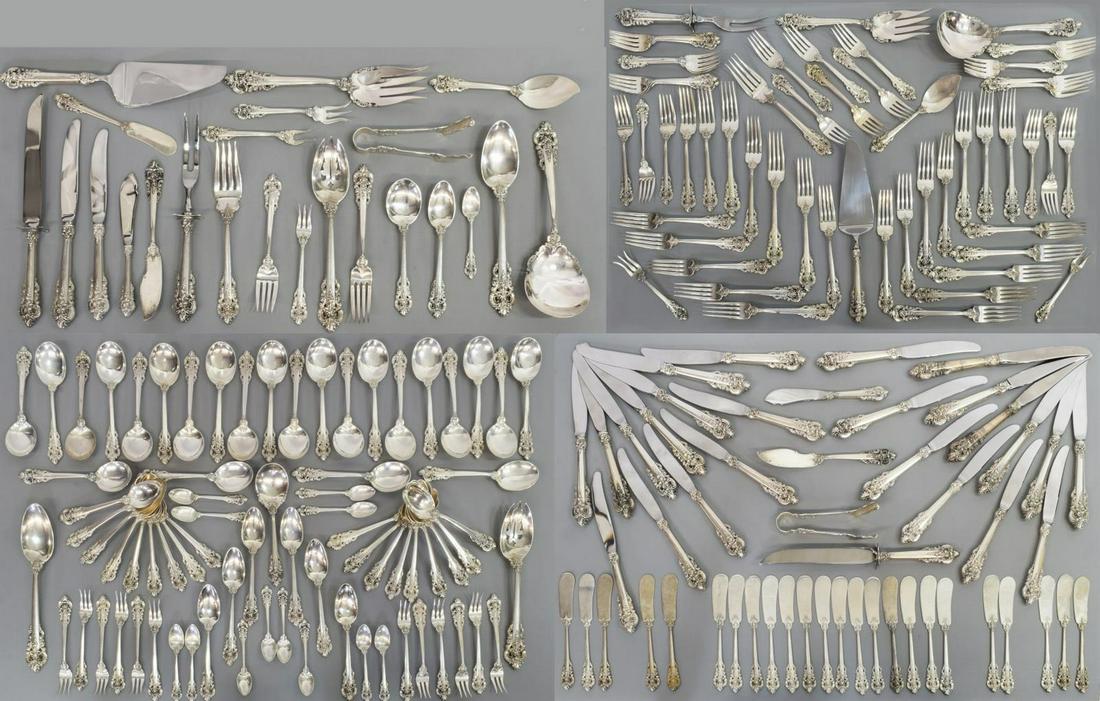 (183) WALLACE 'GRANDE BAROQUE' STERLING FLATWARE (1 of 7)