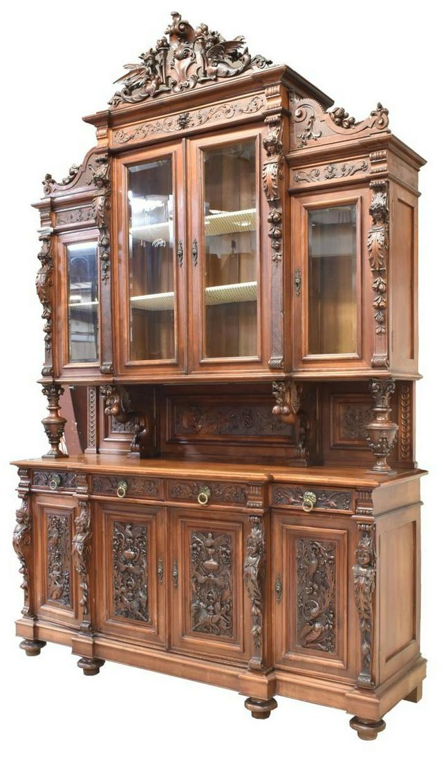 MONUMENTAL HIGHLY CARVED ITALIAN SIDEBOARD (1 of 6)