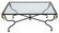BRASS SWAN ACCENTED GLASS-TOP COFFEE TABLE - 2