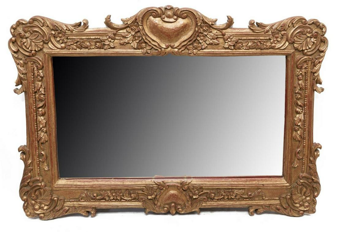 FRENCH BAROQUE STYLE CARVED WALL MIRROR (1 of 3)