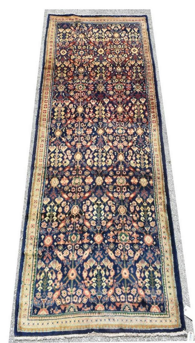 HAND-TIED PERSIAN HAMADAN RUNNER, 9'7" X 3'4" (1 of 3)