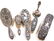 846: GROUP ART NOUVEAU STERLING SILVER DRESSER ARTICLES
