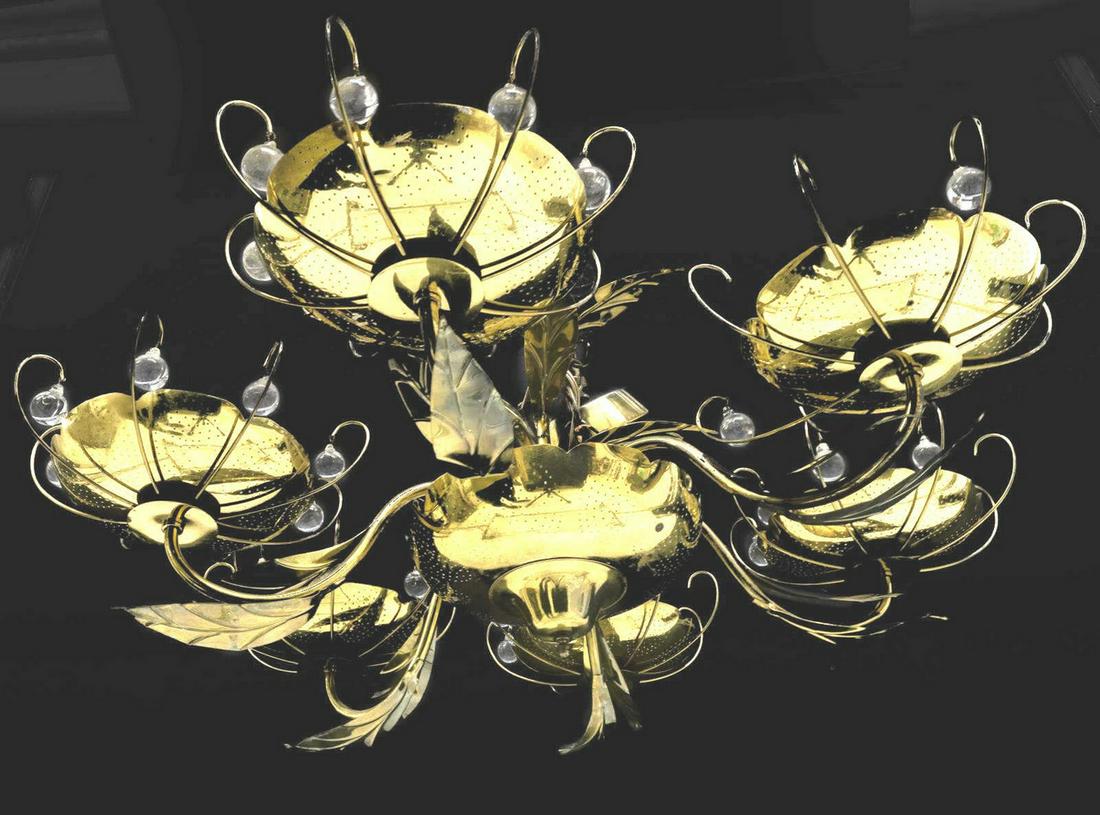 MID-CENTURY MODERN CHANDELIER AFTER PAAVO TYNELL (1 of 5)
