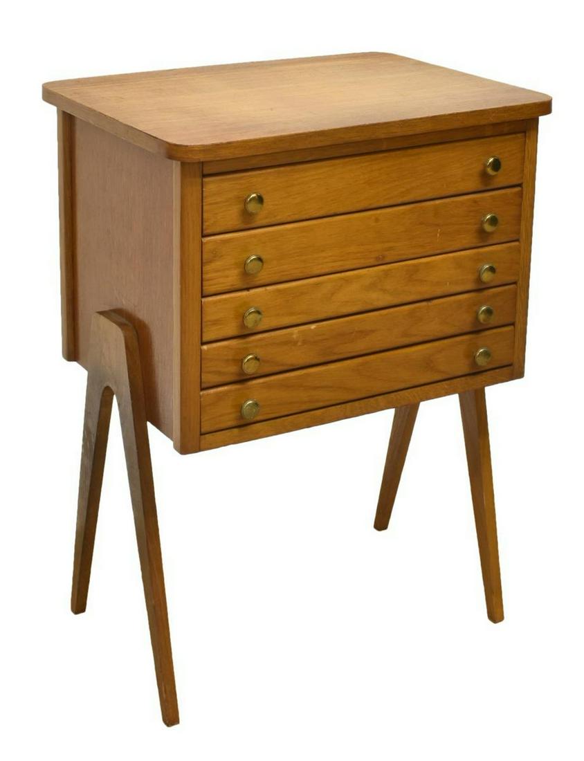 CONTINENTAL MID-CENTURY MODERN SILVER CHEST (1 of 4)