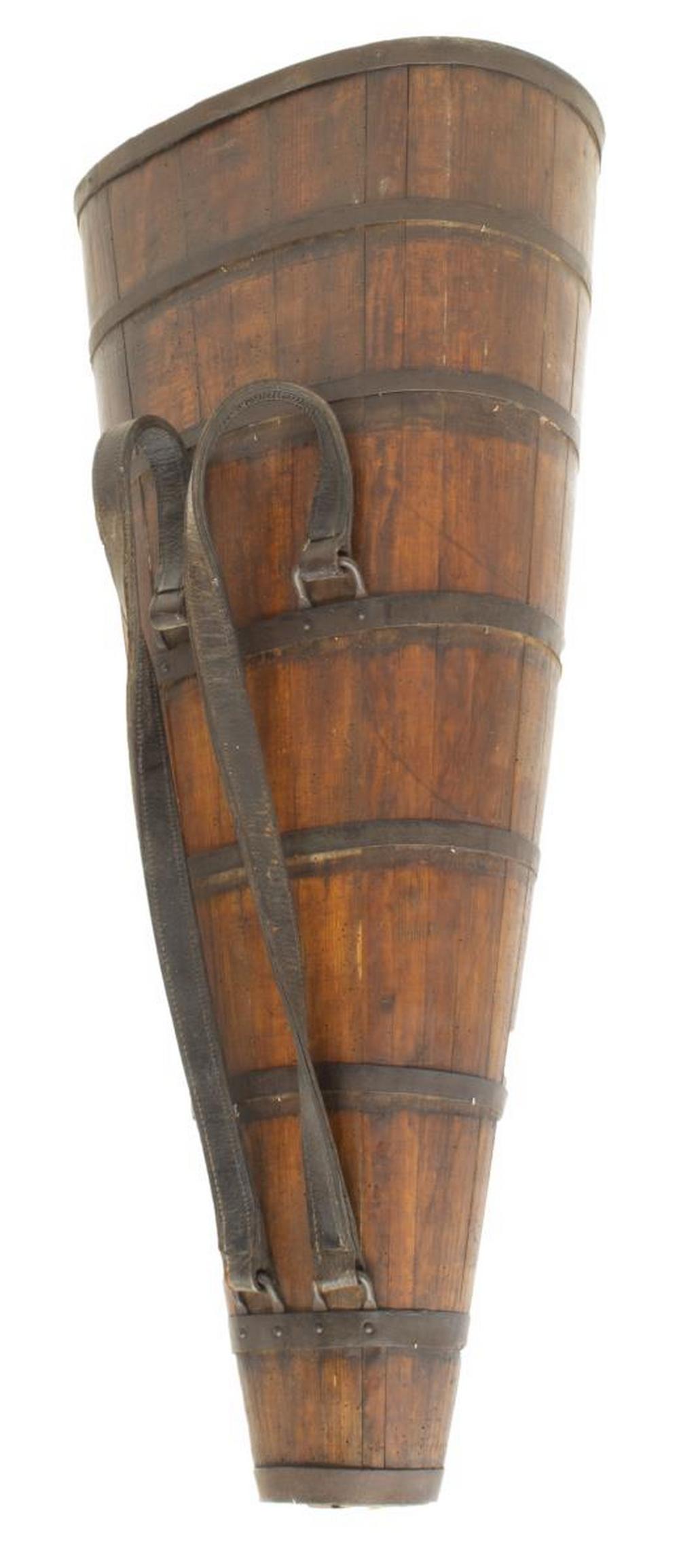 FRENCH WOODEN GRAPE HARVEST HOD/ HOTTE (1 of 2)