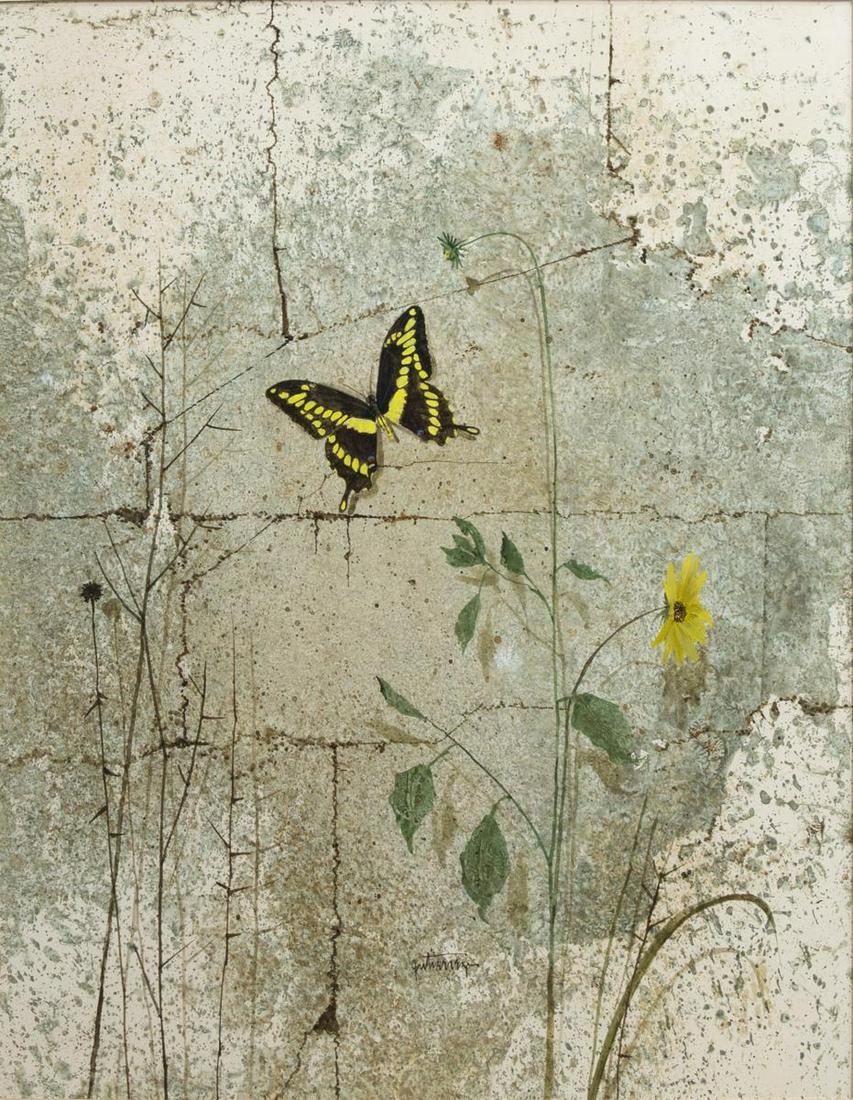 RAUL GUTIERREZ (B.1953) BUTTERFLY PAINTING (1 of 4)