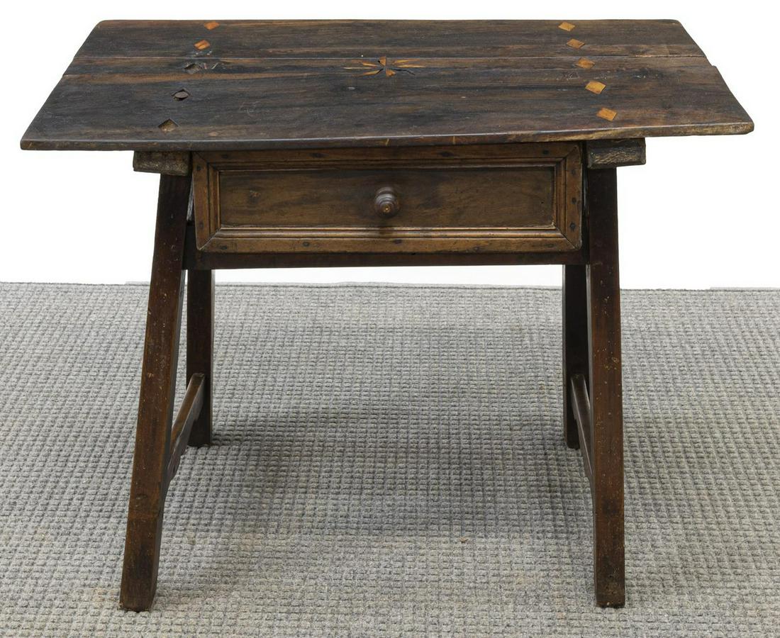 RUSTIC SPANISH DIAMOND & STAR INLAID LOW TABLE (1 of 3)