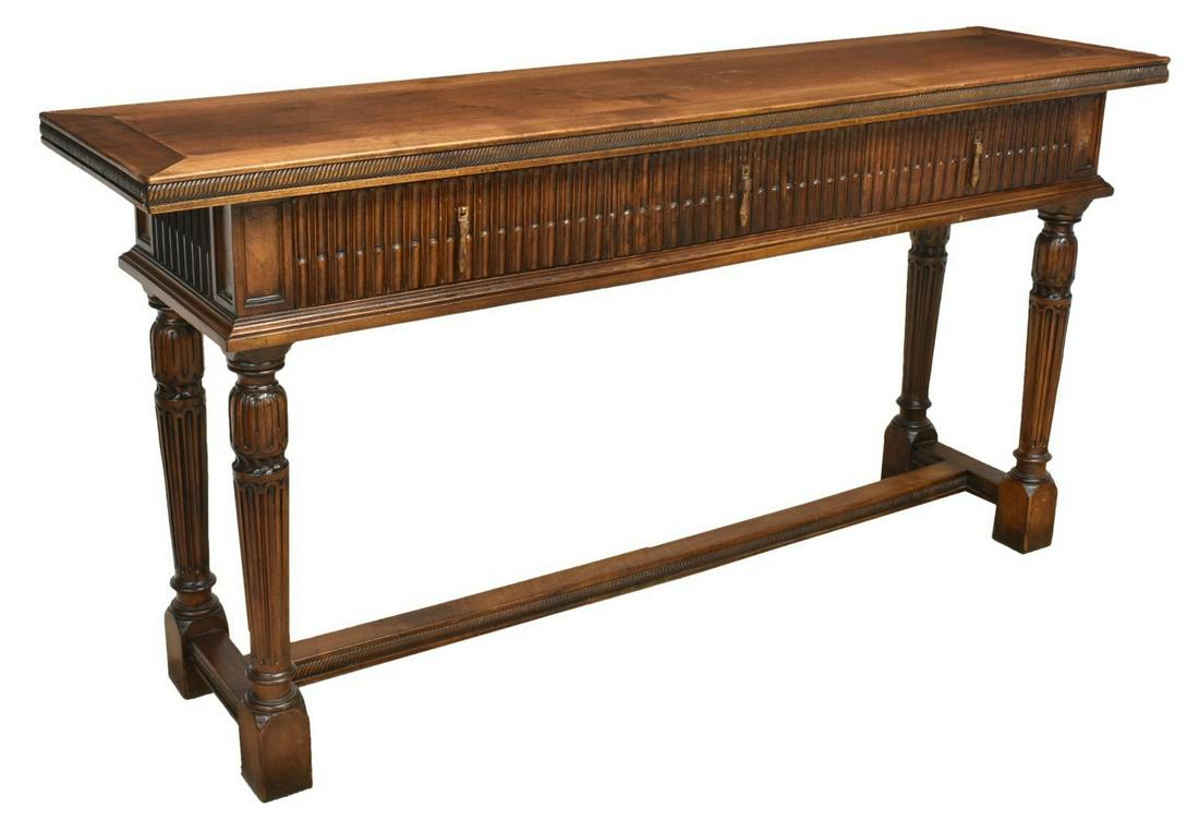 SPANISH BAROQUE STYLE CONSOLE TABLE THREE DRAWERS (1 of 4)