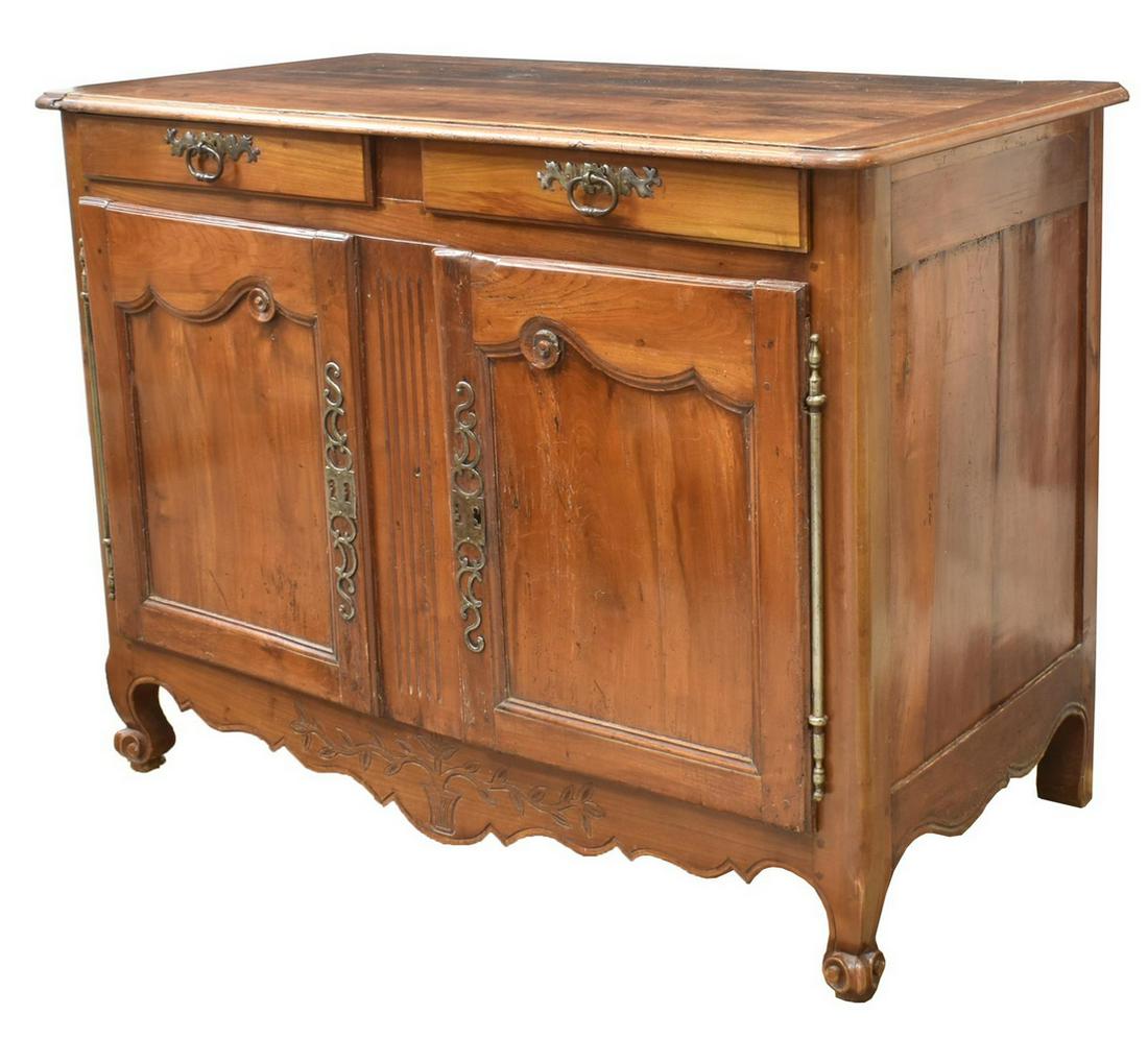 FRENCH LOUIS XV STYLE FRUITWOOD SIDEBOARD (1 of 5)