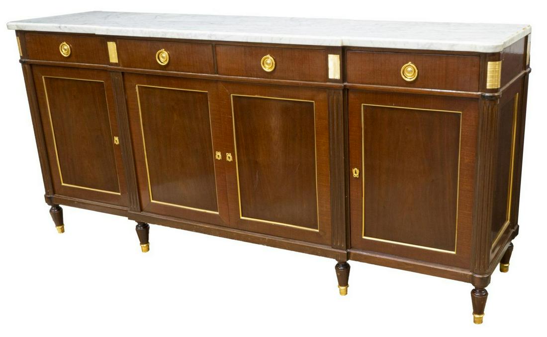 FRENCH LOUIS XVI STYLE MARBLE-TOP SIDEBOARD (1 of 6)