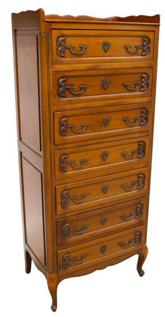 FRENCH LOUIS XV STYLE FRUITWOOD SEMAINIER (1 of 3)