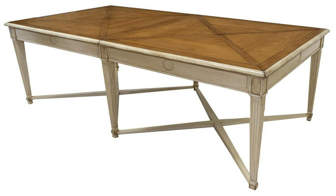 FRENCH RUSTIC PAINTED FRUITWOOD EXTENSION TABLE (1 of 4)