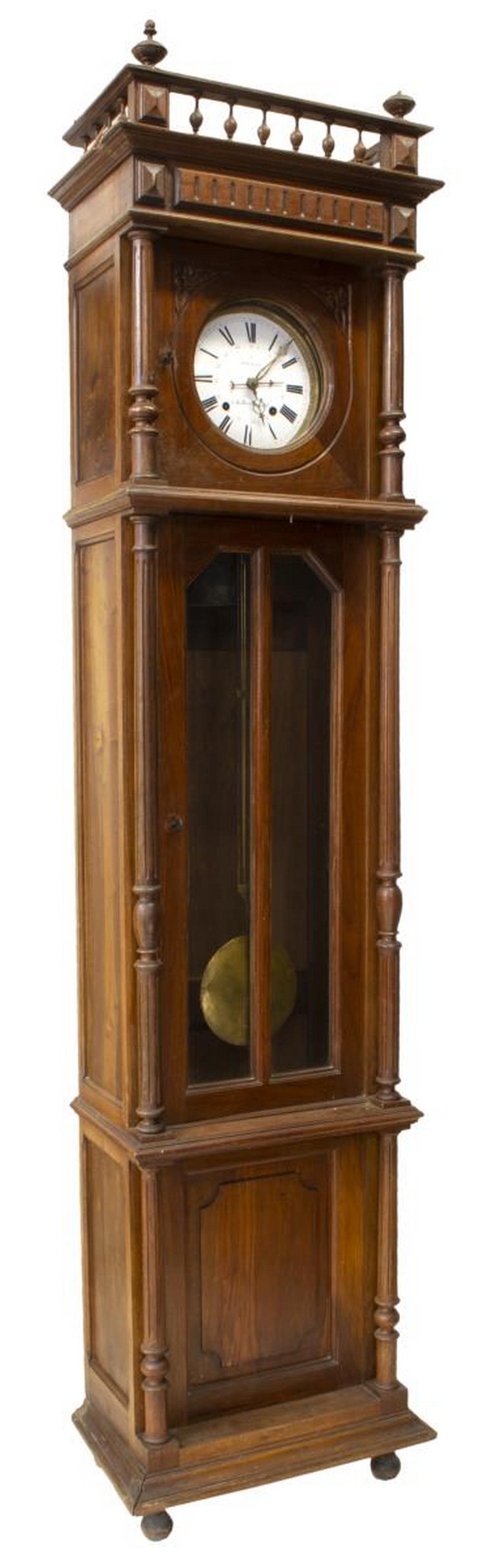 FRENCH MORBIER STANDING LONG CASE CLOCK (1 of 3)