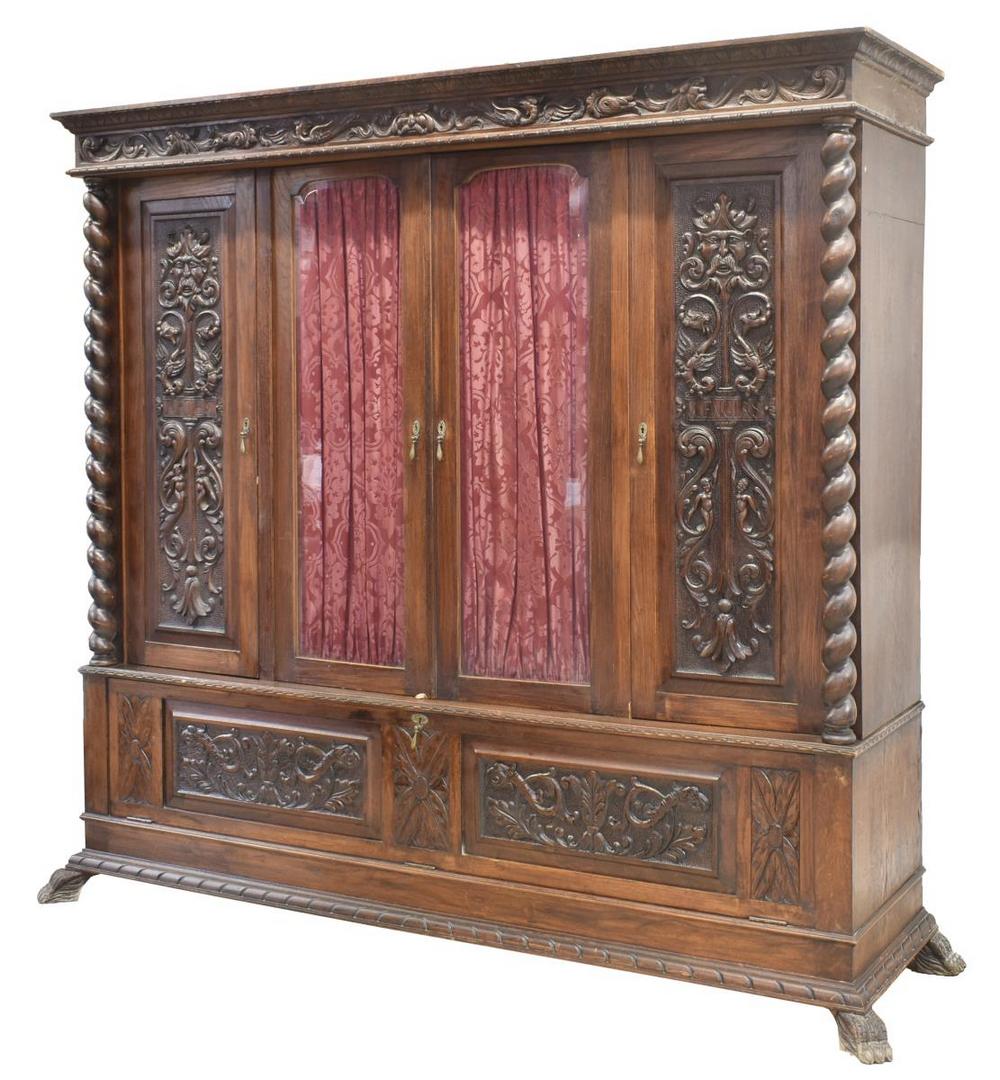 SPANISH RENAISSANCE REVIVAL CARVED BOOKCASE (1 of 6)