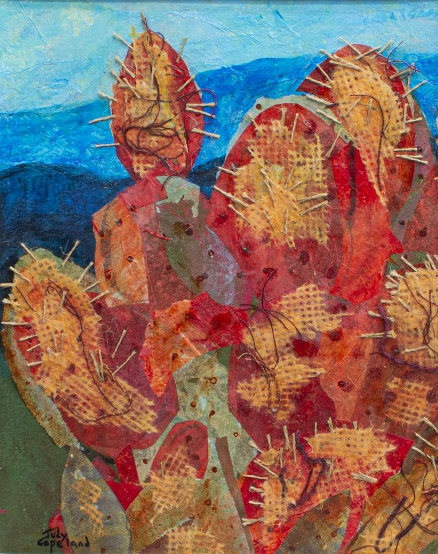 JUDY COPELAND (TEXAS, B.1943) MIXED MEDIA COLLAGE (1 of 4)