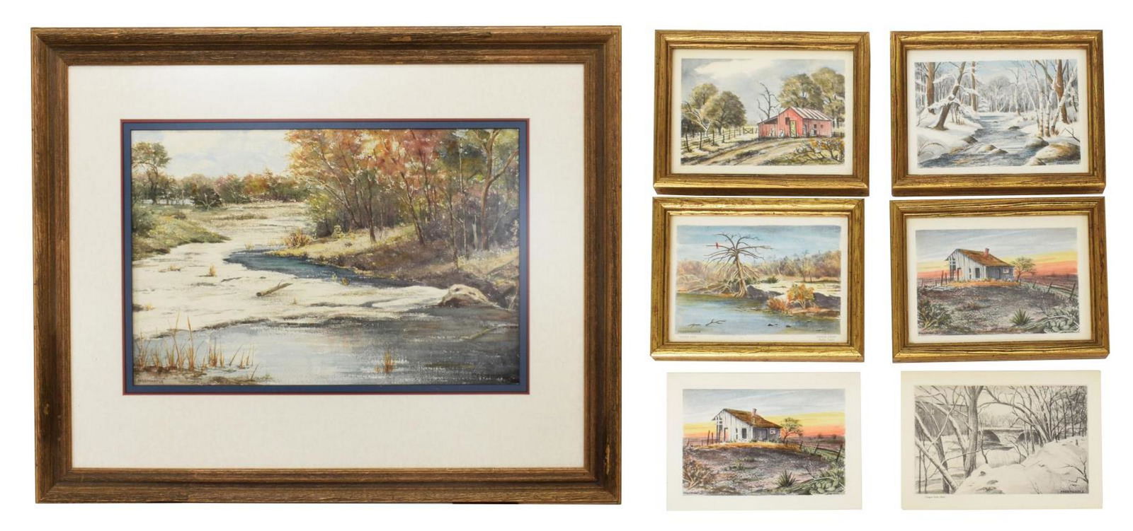 (7) RAYMOND FREEMANTLE WATERCOLOR PAINTING, PRINTS (1 of 7)