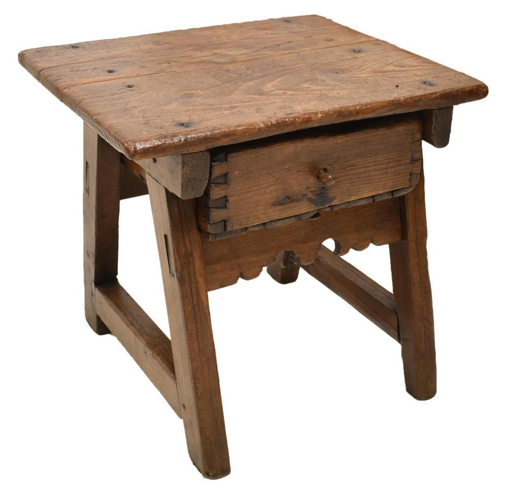 SMALL SPANISH COLONIAL TABLE, 18TH C. (1 of 5)