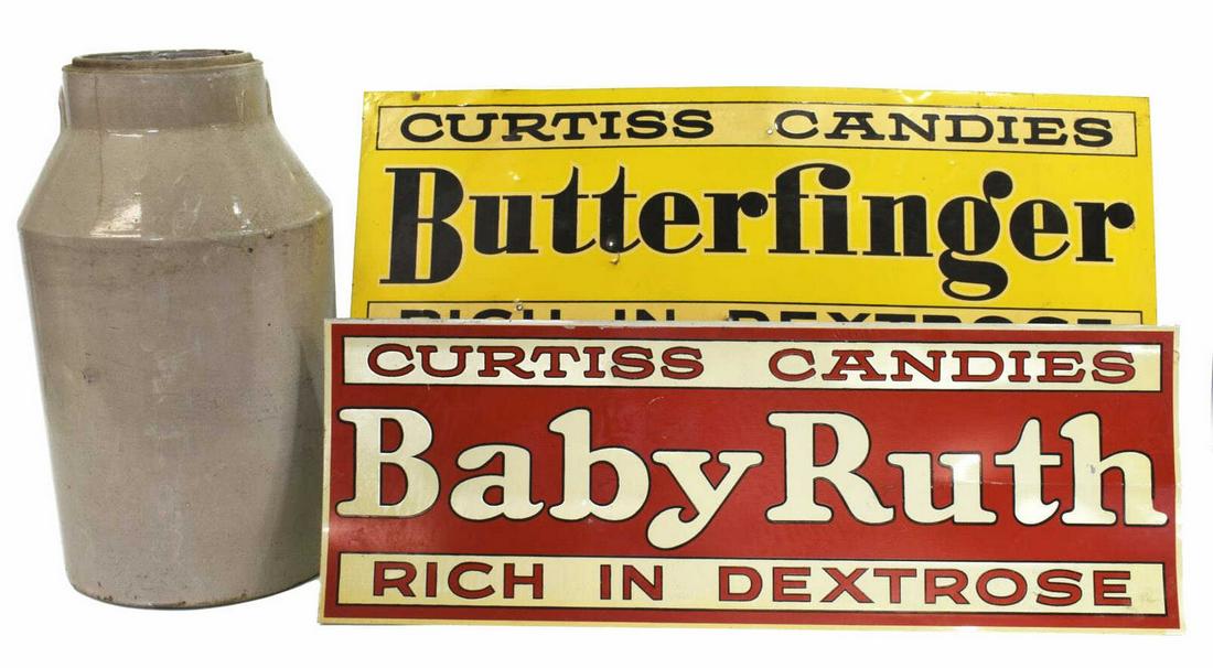 (3) CANDY ADVERTISEMENT SIGNS & MILKING JUG (1 of 7)