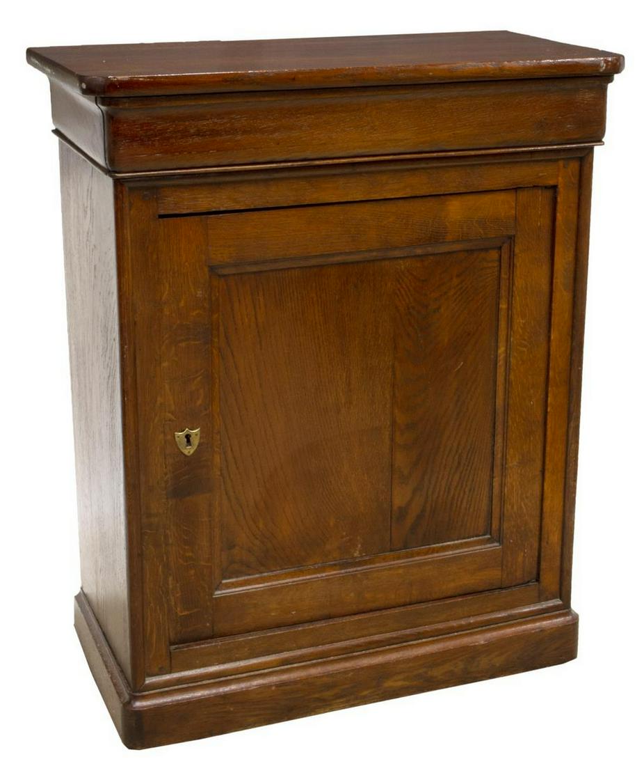 FRENCH LOUIS PHILIPPE OAK CONFITURIER CABINET (1 of 5)