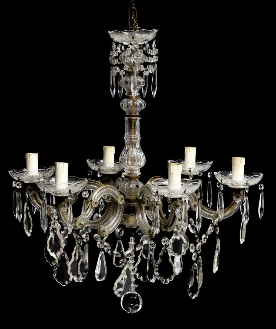 MARIA TERESA SIX-LIGHT CRYSTAL CHANDELIER 20TH C (1 of 1)