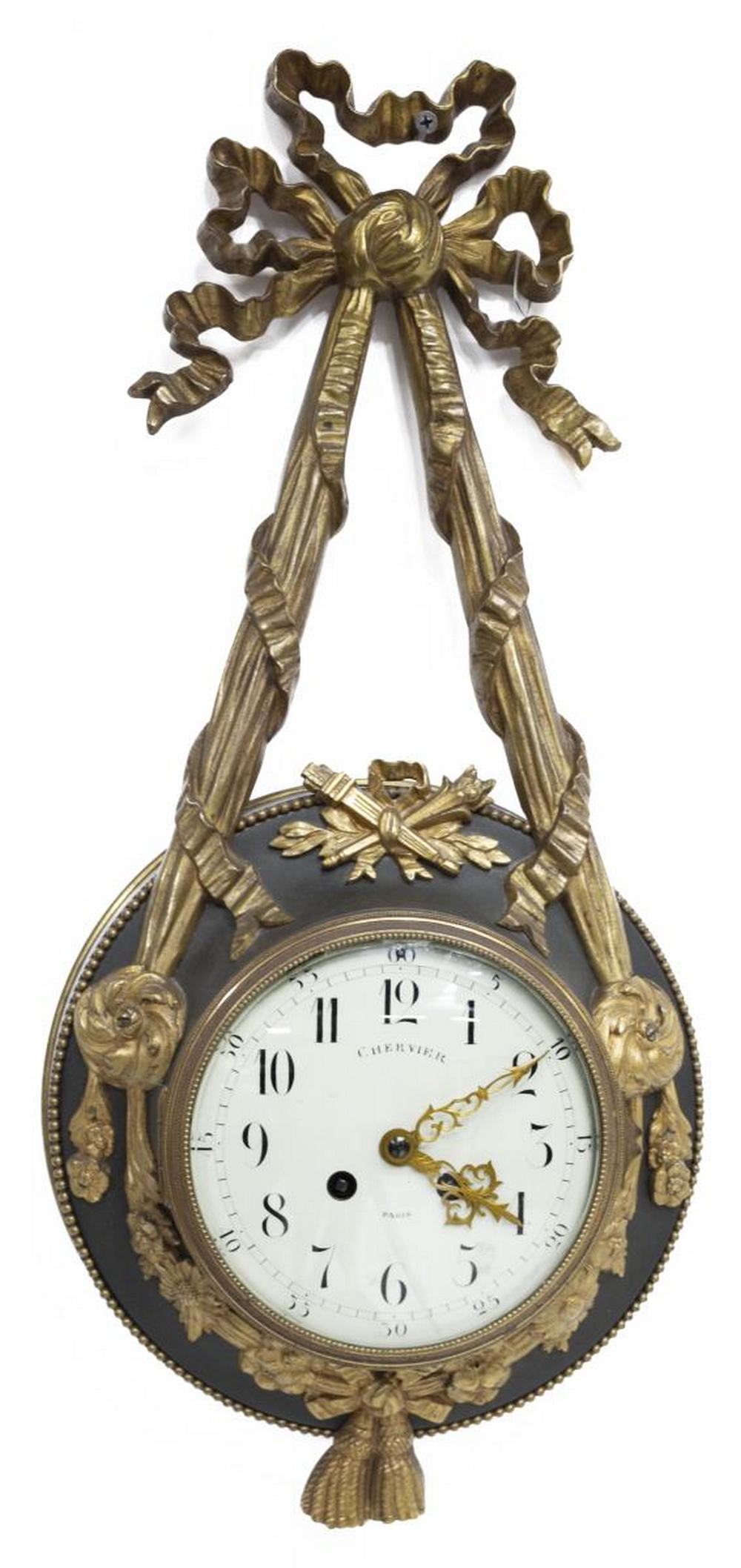 FRENCH LOUIS XVI STYLE BRONZE MOUNTED CARTEL CLOCK (1 of 1)