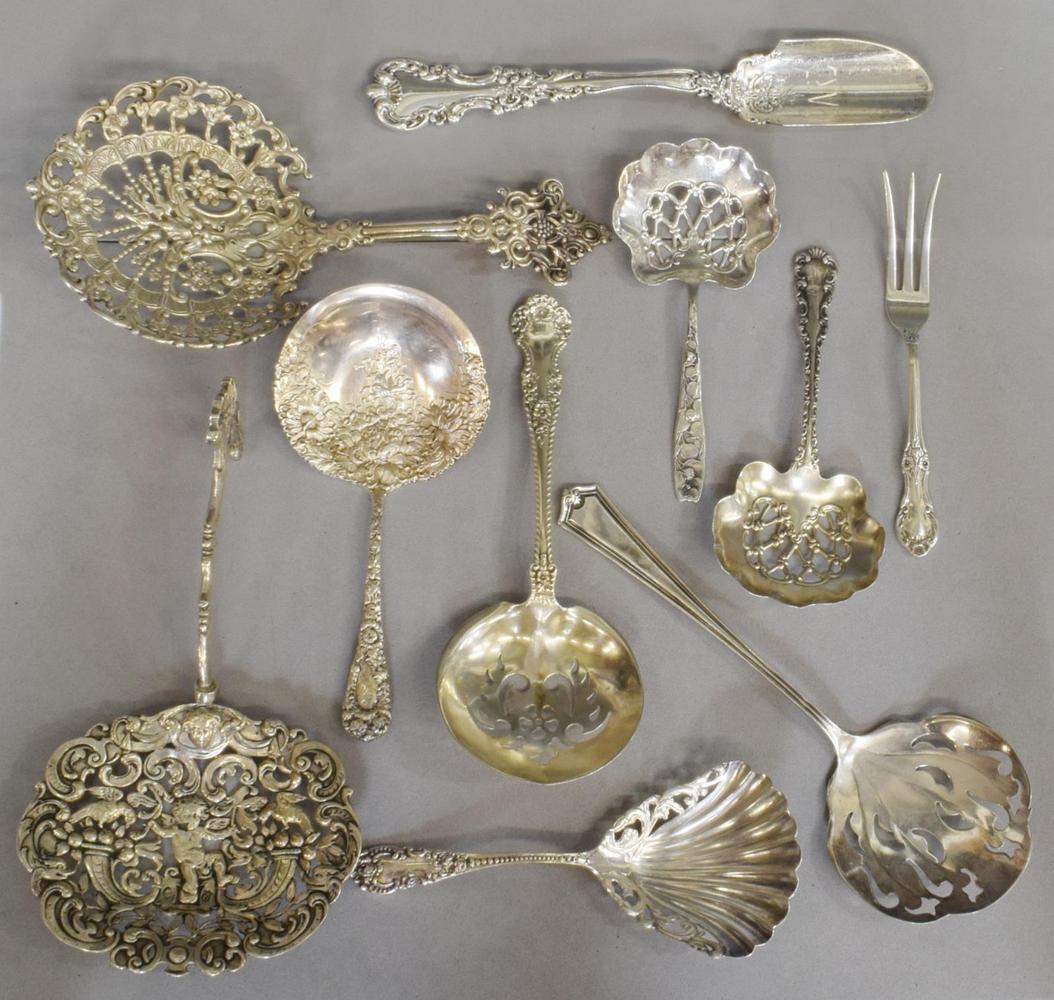 (10) STERLING SILVER FLATWARE BONBON SPOONS (1 of 3)