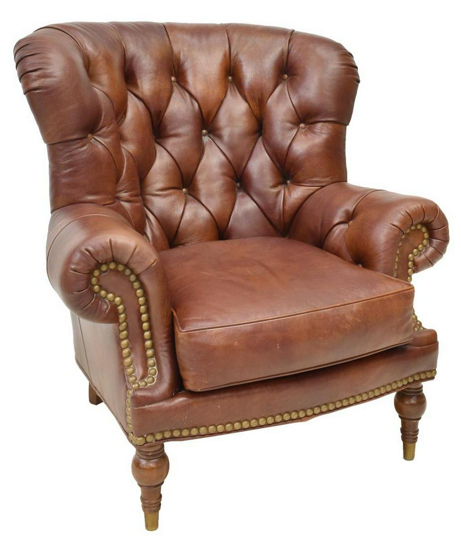 WHITTEMORE-SHERRILL TUFTED LEATHER ARMCHAIR (1 of 5)