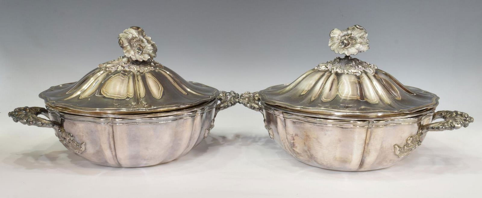 2)FRENCH HENRY KINDBERG SILVERPLATE COVERED DISHES (1 of 5)