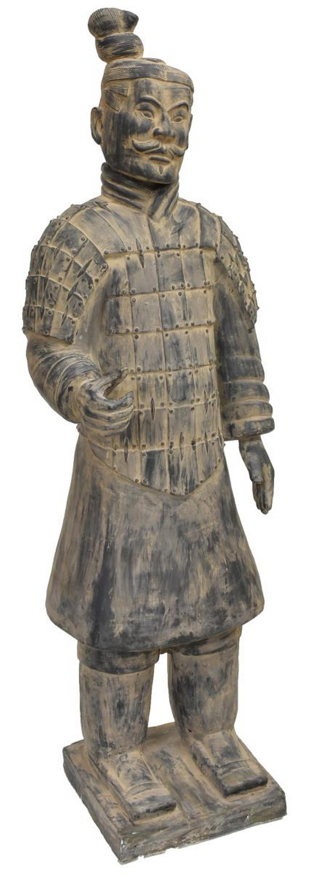CHINESE XIAN TERRACOTTA TOMB WARRIOR, 62"H (1 of 5)