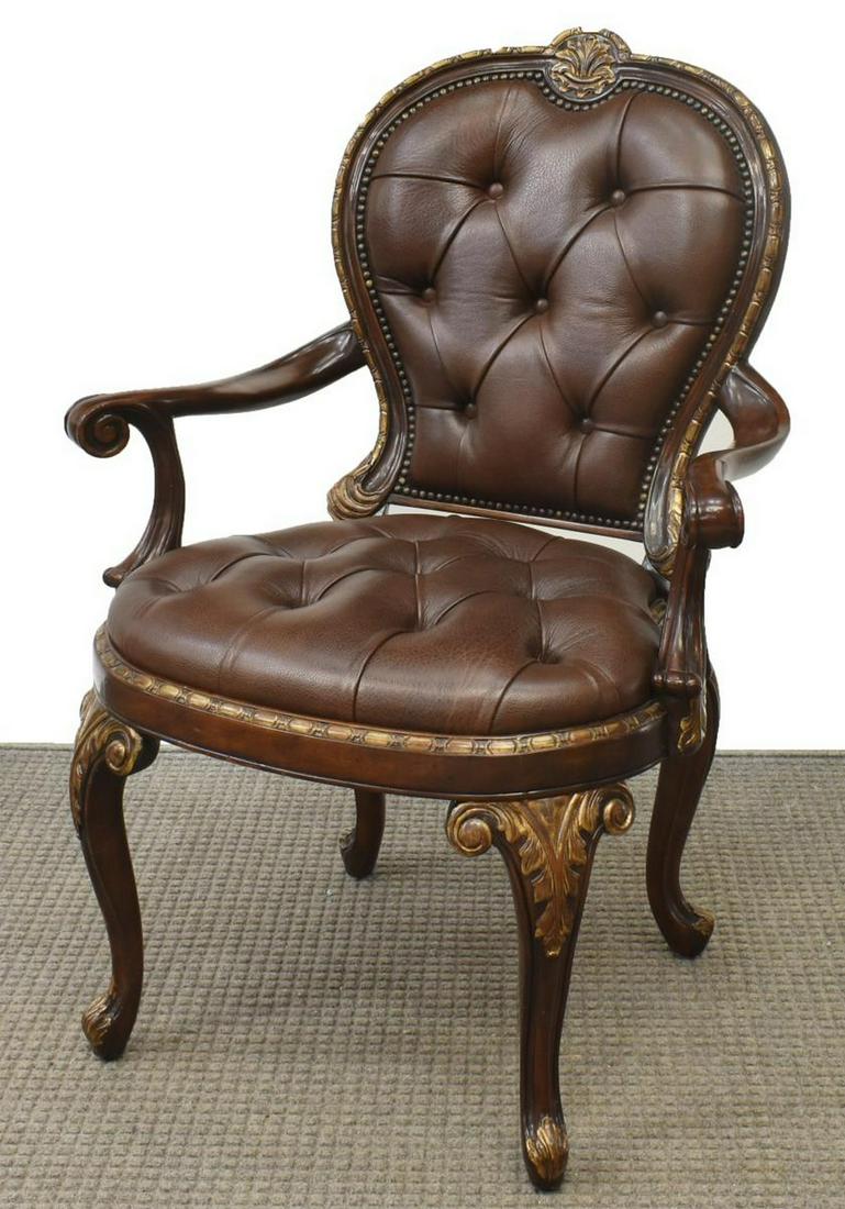 THEODORE ALEXANDER GILDED LIBRARY CHAIR (1 of 3)