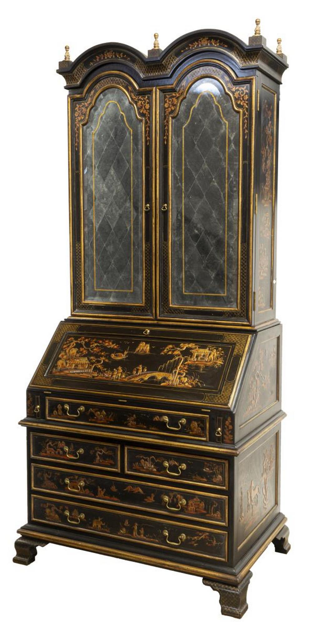 MONARCH CENTURY CHINOISERIE SECRETARY BOOKCASE (1 of 5)