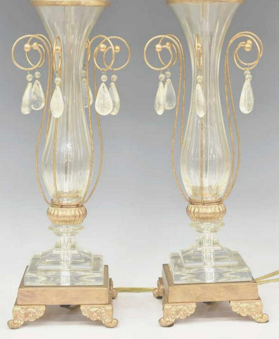 (2) SCHONBEK GLASS & ROCK CRYSTAL TABLE LAMPS (1 of 3)