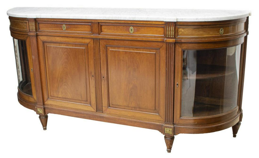 FRENCH LOUIS XVI STYLE MARBLE-TOP SIDEBOARD (1 of 5)