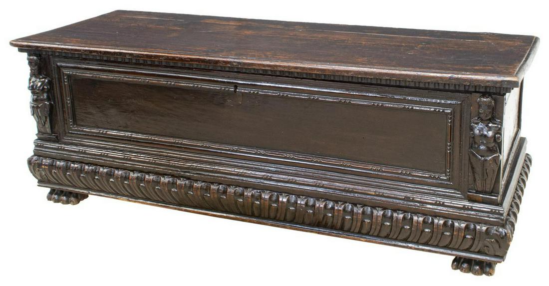 ITALIAN RENAISSANCE REVIVAL WEDDING CHEST CASSONE (1 of 4)