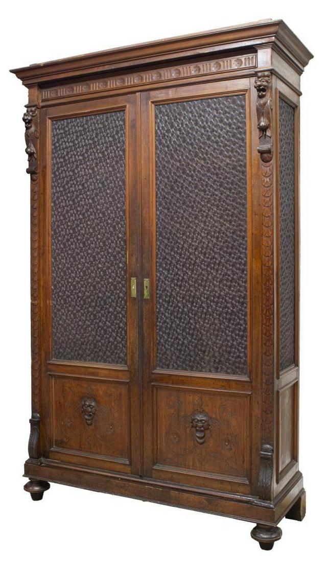 ITALIAN RENAISSANCE REVIVAL GLAZED BOOKCASE (1 of 4)