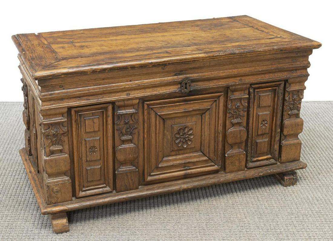 FRENCH PROVINCIAL COFFER/ TRUNK, 18TH C. (1 of 5)